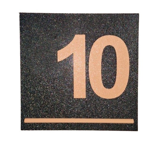 Plăcuță număr apartament – design modern, 12x12 cm
