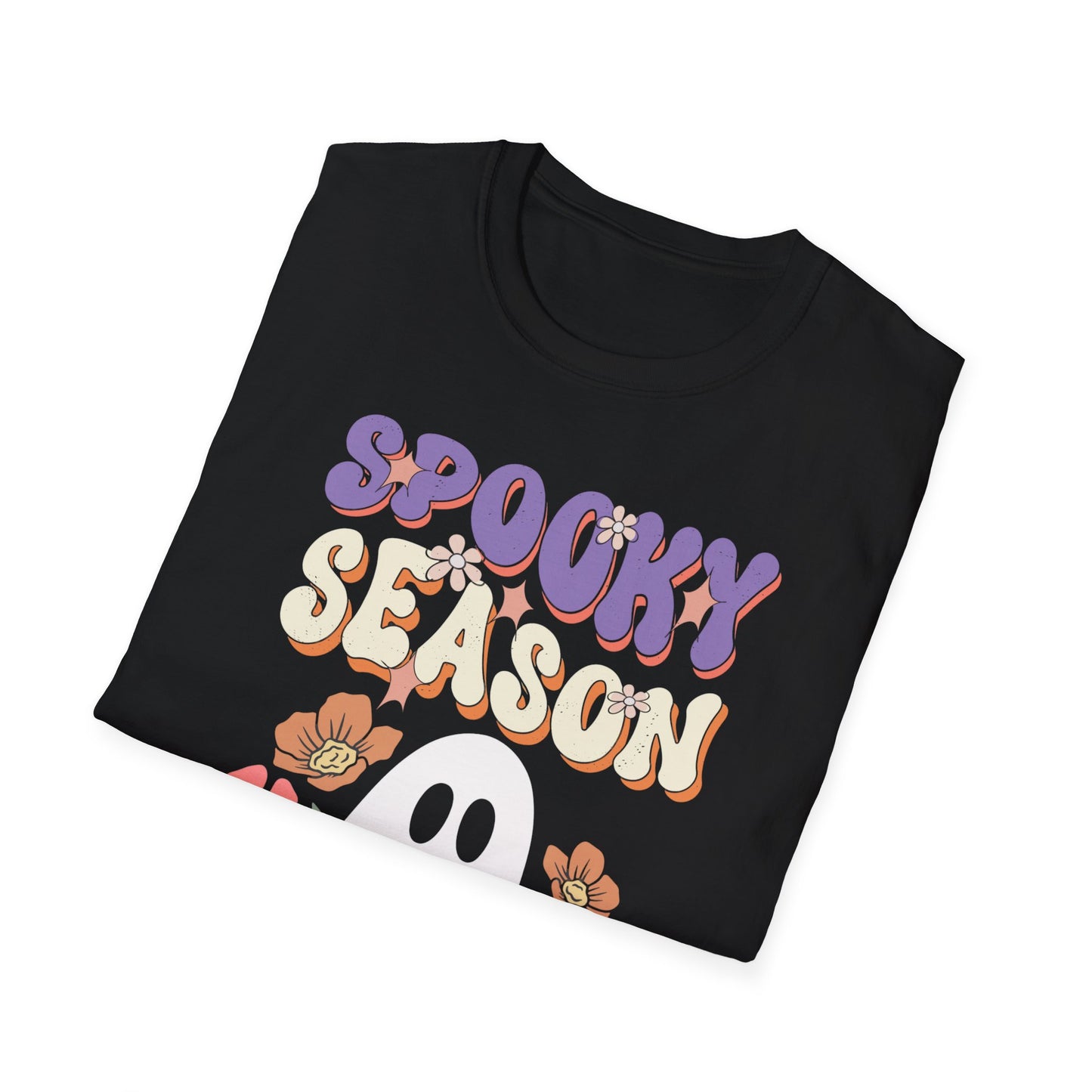 Spooky Season Unisex T-Shirt | Halloween Tee, Casual Wear, Gift for Fall, Ghost Graphic Tee, Autumn Apparel
