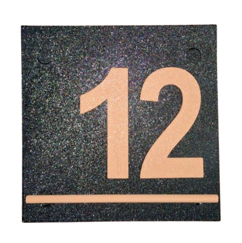 Plăcuță număr apartament – design modern, 12x12 cm