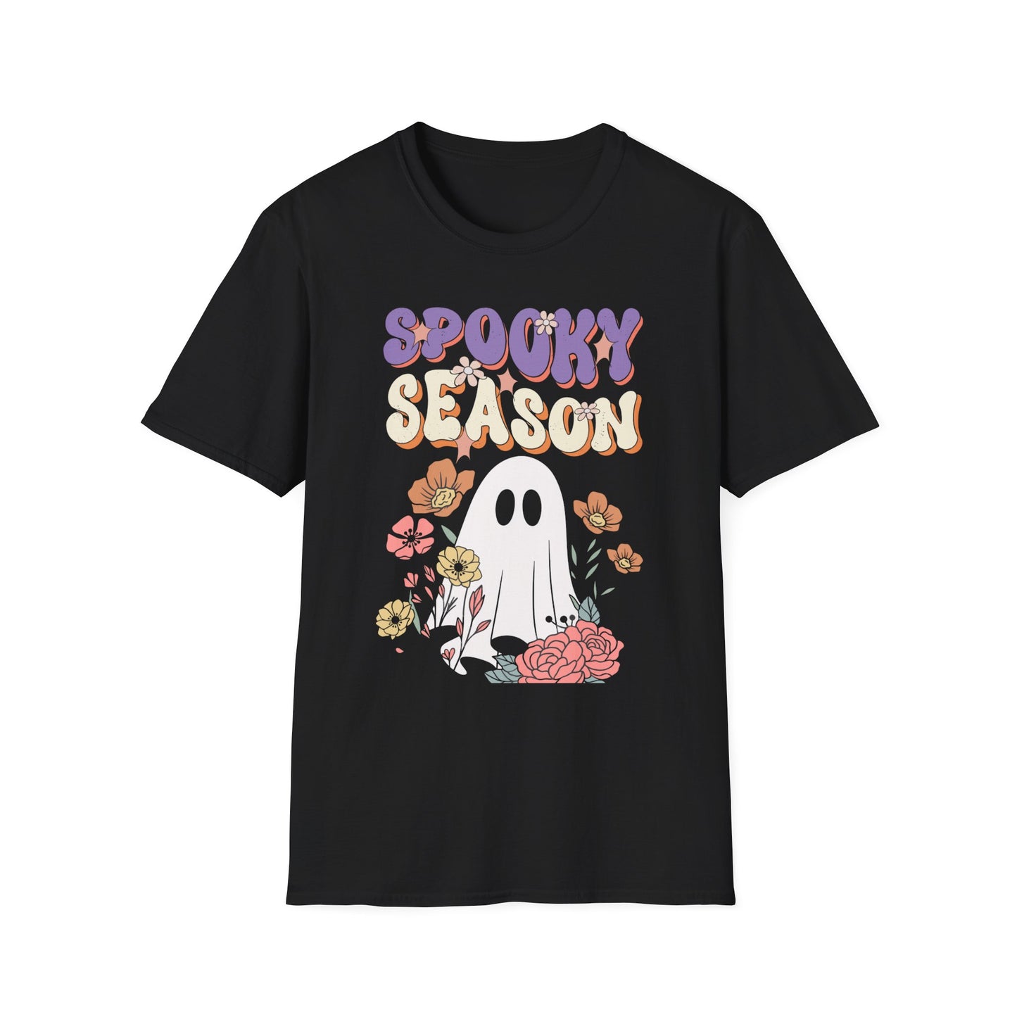 Spooky Season Unisex T-Shirt | Halloween Tee, Casual Wear, Gift for Fall, Ghost Graphic Tee, Autumn Apparel
