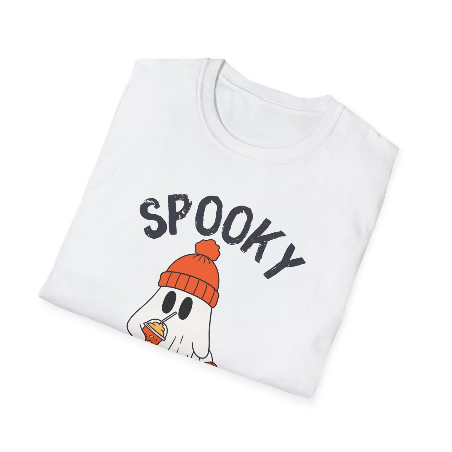 Spooky Vibes Unisex T-Shirt | Halloween Tee, Casual Wear, Gift for Fall, Ghost Graphic Tee, Autumn Apparel