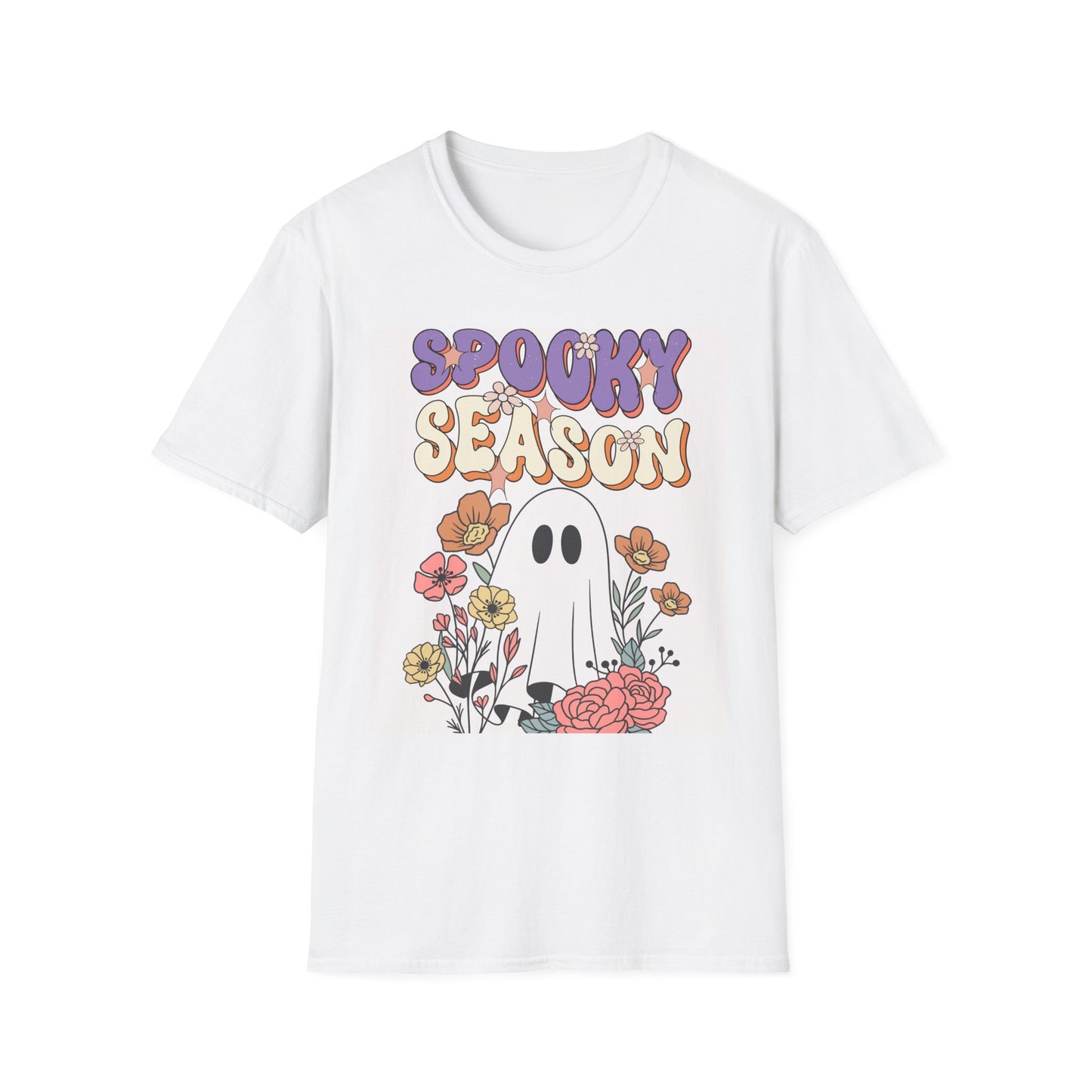 Spooky Season Unisex T-Shirt | Halloween Tee, Casual Wear, Gift for Fall, Ghost Graphic Tee, Autumn Apparel