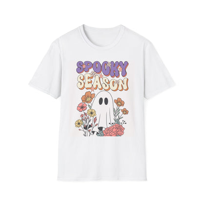 Spooky Season Unisex T-Shirt | Halloween Tee, Casual Wear, Gift for Fall, Ghost Graphic Tee, Autumn Apparel