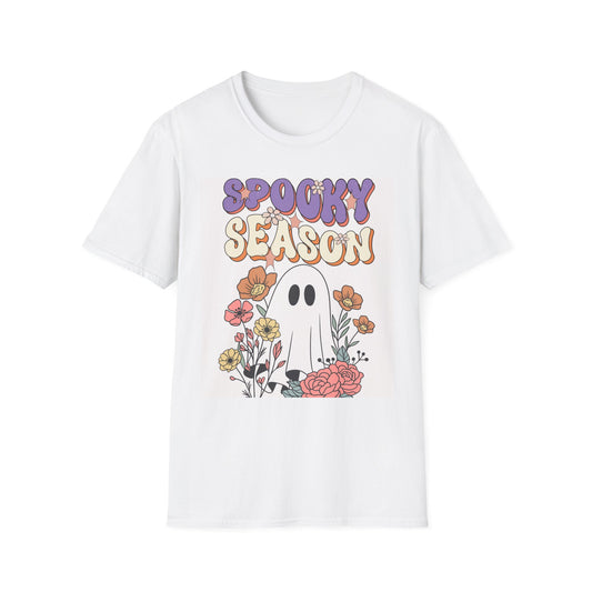Spooky Season Unisex T-Shirt | Halloween Tee, Casual Wear, Gift for Fall, Ghost Graphic Tee, Autumn Apparel