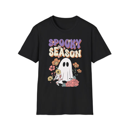 Spooky Season Unisex T-Shirt | Halloween Tee, Casual Wear, Gift for Fall, Ghost Graphic Tee, Autumn Apparel