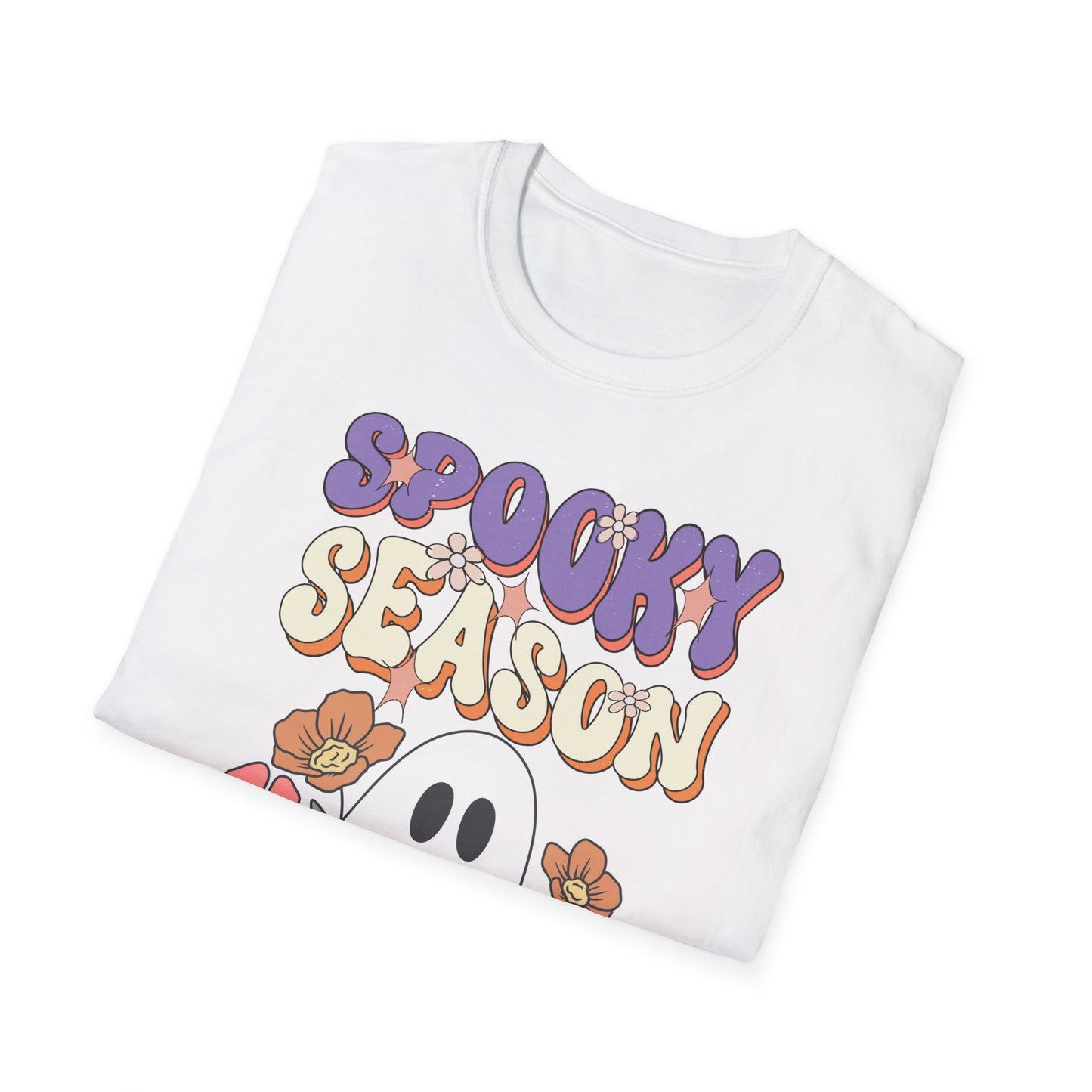 Spooky Season Unisex T-Shirt | Halloween Tee, Casual Wear, Gift for Fall, Ghost Graphic Tee, Autumn Apparel