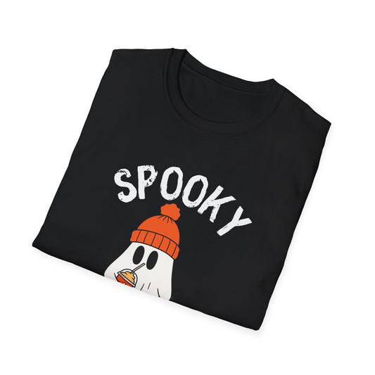 Spooky Vibes Unisex T-Shirt | Halloween Tee, Casual Wear, Gift for Fall, Ghost Graphic Tee, Autumn Apparel