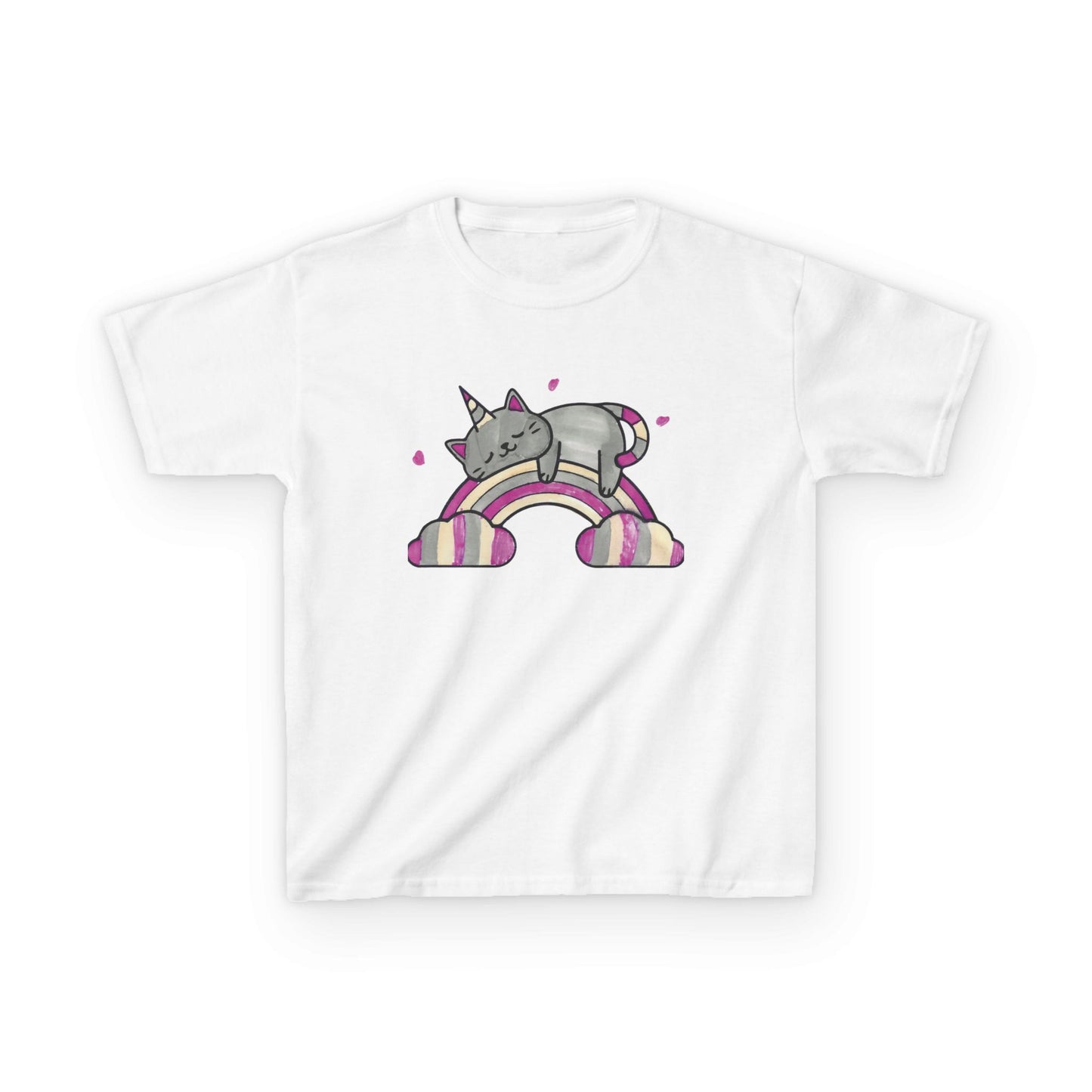 Unique Kids’ Art T-Shirt – Sleeping Cat
