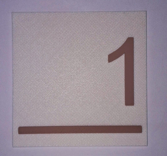 Număr de apartament – design modern, 10x10 cm